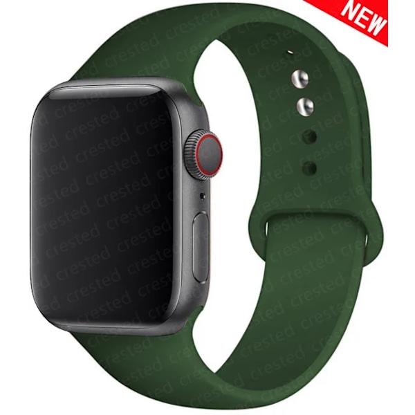 Silikonrem til Apple Watch Band 45mm 44mm 42mm 49mm 41mm 40mm 38mm correa armband iwatch Series 8 7 9 SE 4 3 5 Ultra 6 kløver clover 38  40 41 mm S-M