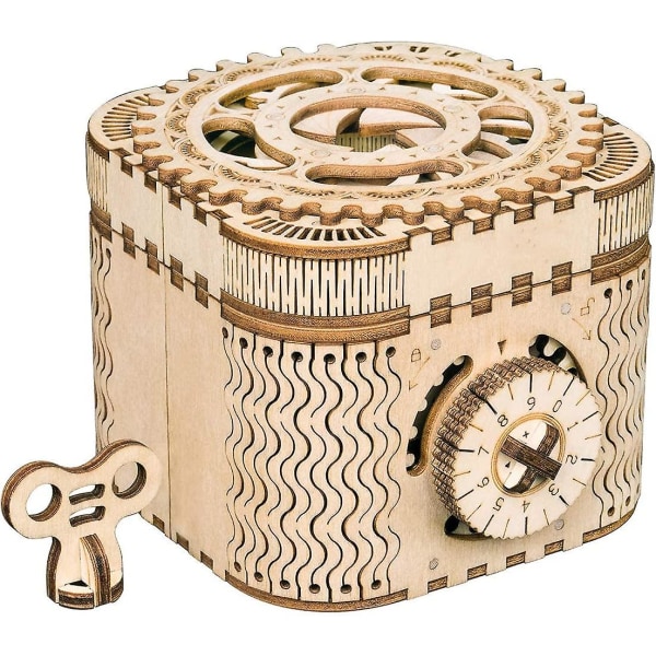 3d Treasure Box Pussel Unika modellsatser för att bygga mekaniska konstruktionssatser Fantastisk födelsedag för vuxna och barn 14+