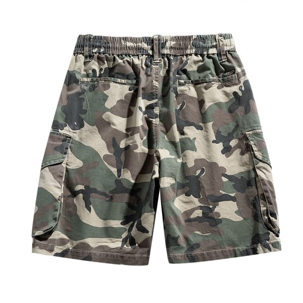 Cargo Shorts f?rm?n, Casual Outdoor Camouflage Shorts med multi fickor f?rm?n Khaki 32 Cherry