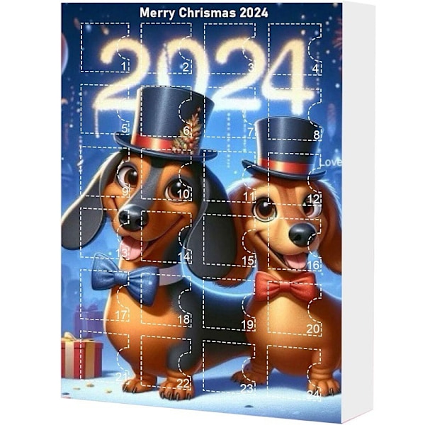 Ny 2024 Dachshund Julkalender Blind Box Dog Blind Box D