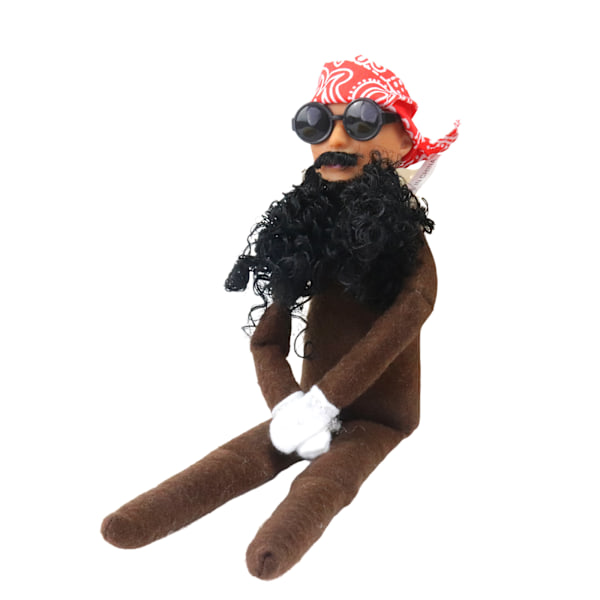 Kuuma pohjoismainen joulupukki kääpiöhahmo nukke musta nukke kasvoton koriste joulukoriste erä Bearded black doll PVC