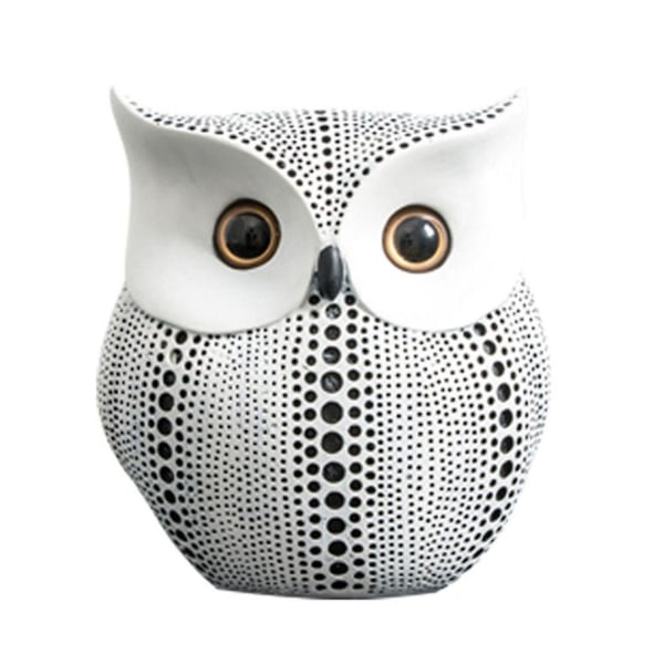 Farfi Lovely Bird Owl Resin Model Figurine Ornament Craft Home Desktop Decoration