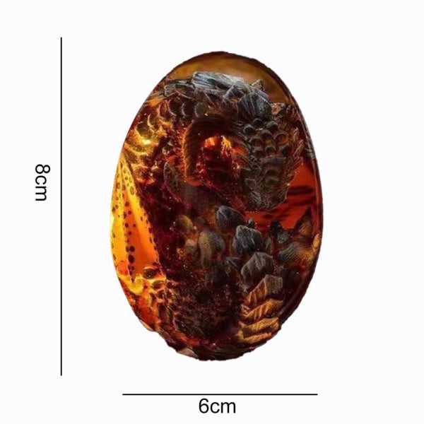 Volcano Dragon Egg With Base, Resin Volcano Dragon Egg red