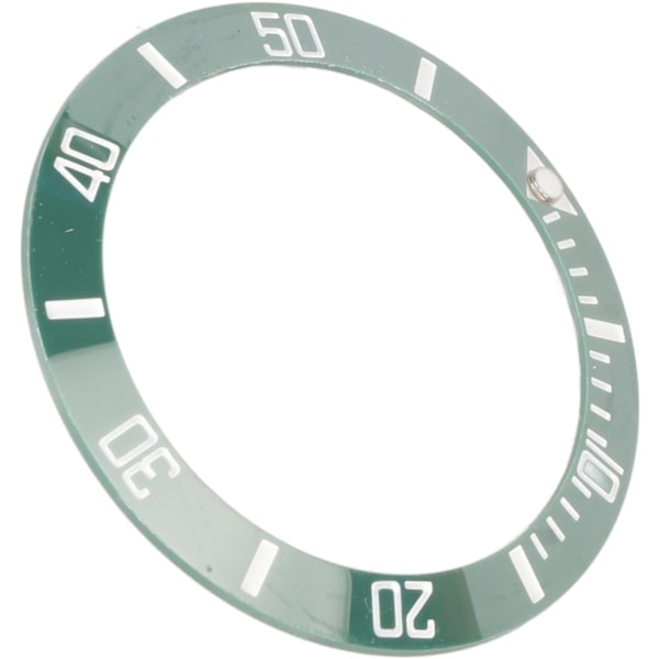 Keramisk Bezel Indsats Ring Anti-Scratch Ur Bezel Indsats Ring Diameter 40mm Smuk Høj Hårdhed White character green back