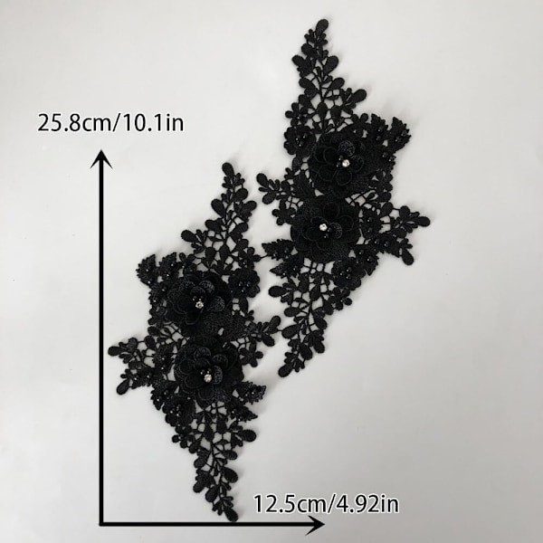 Blonderapplikasjon, Broderte Blomsterutskjæringer, 3D Blomsterlapp for DIY Klær og Håndverk Tape 7 Tape 7