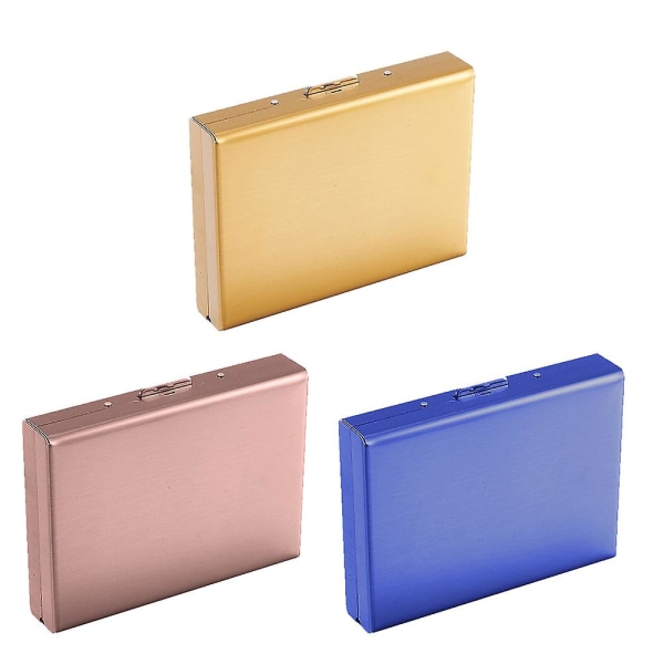 Kreditkortshållare, Mini-aluminiumplånbok i metall hårt case, lämplig för kvinnor och män