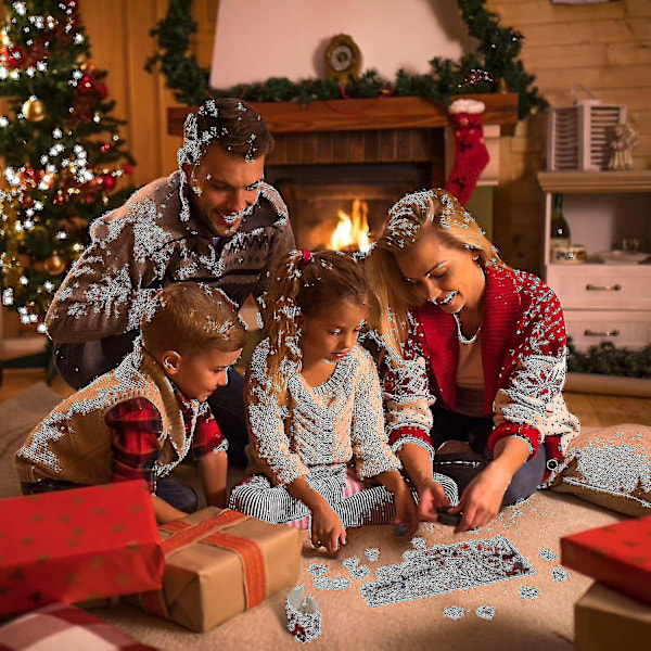 Pussel Adventskalender 2024, 1008 bitar pussel 24 dagar julnedräkning adventskalendrar, julklapp kompatibel med barn vuxna