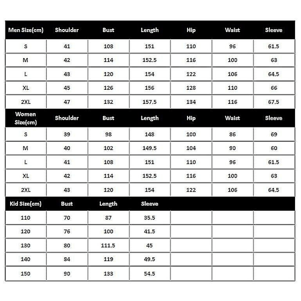 Miesten Perheen Piparkakkupuku, Mukava Piparkakkupuku Jouluun - Täydellinen Lapselle Kid 120CM