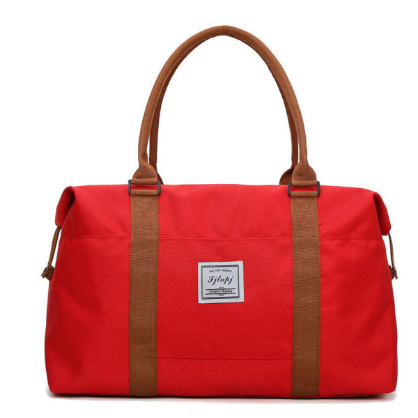 Resväska för män Kort avstånd Stor kapacitet Bärbar tygväska Röd liten storlek