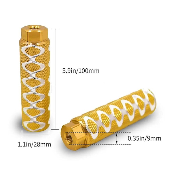 1 par utomhuscykelaxel bakre fotpinnar fotpinnar universal aluminiumlegering fotstöd för Bmx Mtb cykelcykelpedaler