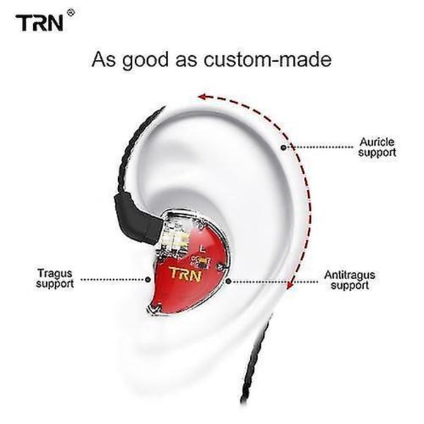 H?rlurar headset trn v30 h?rlurar 0,75 mm 2-stifts in-ear tr?dbundna headset 3,5 mm jack h?rlurar ?ronkrok f?r smartphone mp3 h?rlurar