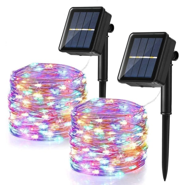 [Pack of 2] Solar Fairy Lights Outdoor, 12M 100 LED F?rgglada