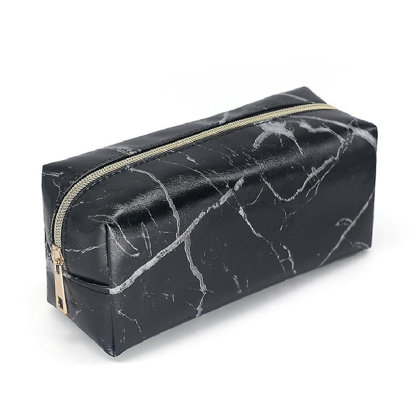 Pvc kosmetisk väska, marmormönster Bärbar Bärbar Vattentät med stor kapacitet Lämplig för resor Cos