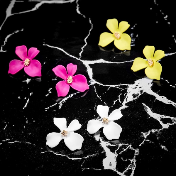 9 par blomsterörhängen set Bohemiska blomörhängen med konstgjorda blomknoppar för kvinnor flickor