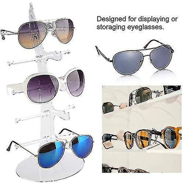 Solglasögon Glasögon Akryl Kristallklar Display Retail Show Stand Hållare Rack Glasögon Display Stand