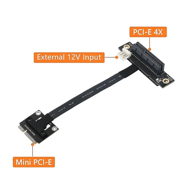 Mini Pcie Till Pci-e 4x 270 graders adapterkabel 20cm Pcie3.0 för Gpu