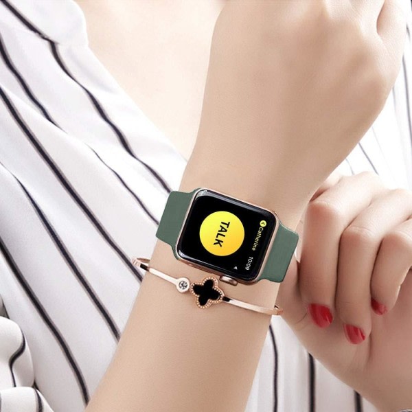Silikon Armband Apple Watch 42/44/45/49 mm M?rk Gr?n M?rk Gr?n M?rk Gr?n
