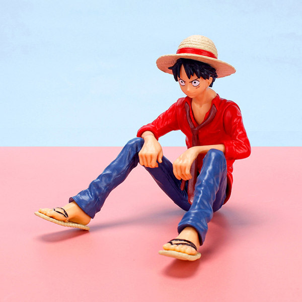 One Piece Klassisk Anime Figur Modell Leksaker Docka t?rta Bil Decorat Red
