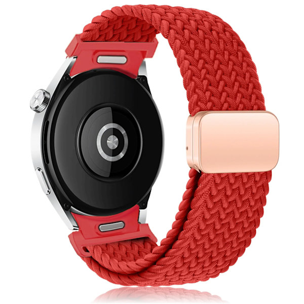 Braided band for Samsung Galaxy Watch 6 4 classic/5 Pro 45mm 47mm 43mm 44mm 40mm No gaps magnetic bracelet Galaxy watch 6 straps red