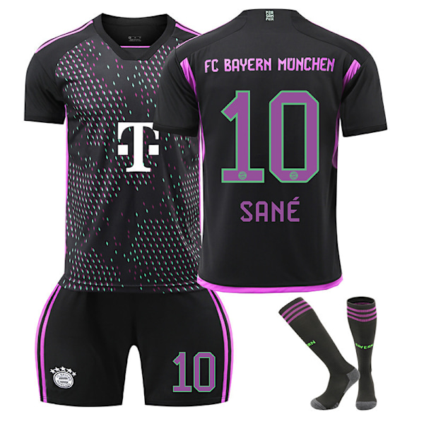 23-24 Bayern away set children's football equipment No. 19 Sane No.19 Sane