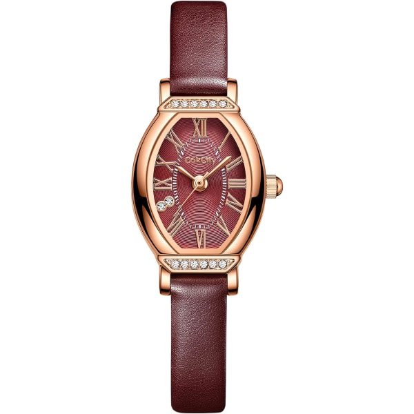 Damarmbandsur Watch , liten oval watch, svart/roséguld, CK013, 20x27 mm