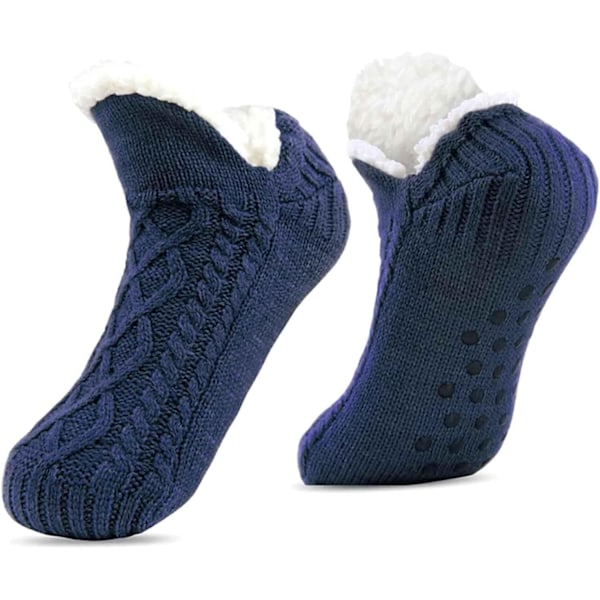 Fluffy Fleece-Lined Women's Slipper Socks - Non-Slip Warm Floor Socks