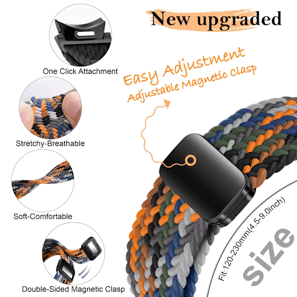 Flettet rem til Samsung Galaxy Watch 6 4 classic/5 Pro 45mm 47mm 43mm 44mm 40mm Ingen huller magnetisk armbånd Galaxy watch 6 remme mælkete milk tea watch 6 40mm 44mm