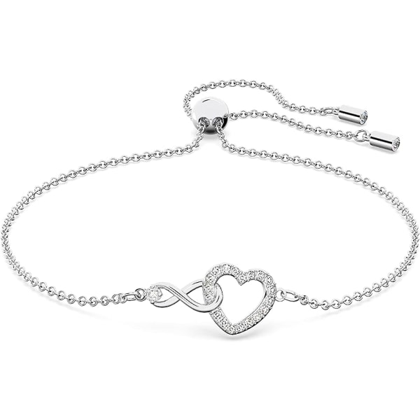 Swarovski Infinity Heart Jewelry Collection, halsband och armband, roséguld och rhodiumf?rgad finish, klara kristaller