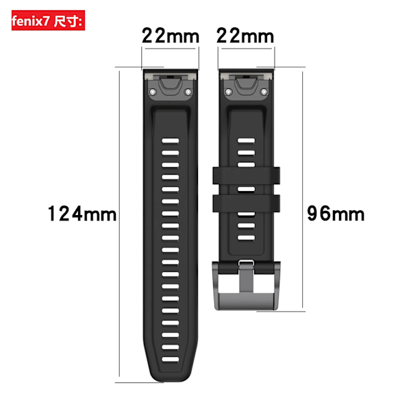 26 mm silikoniranneke Garmin fenix 7X 7 7S 6X 6 Pro 6S 5 5X Plus älykellolle, ranneke Garmin Descent mk2i mk3 51 mm 11 11 Garmin Fenix7