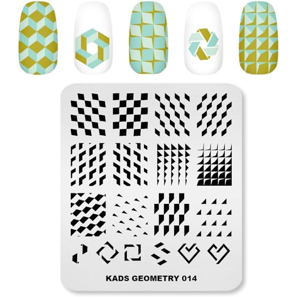 Nail Art Stamping plate Nail Template Geometry Nail Art Design Tool Nail DIY Design Image Plate (GE014)