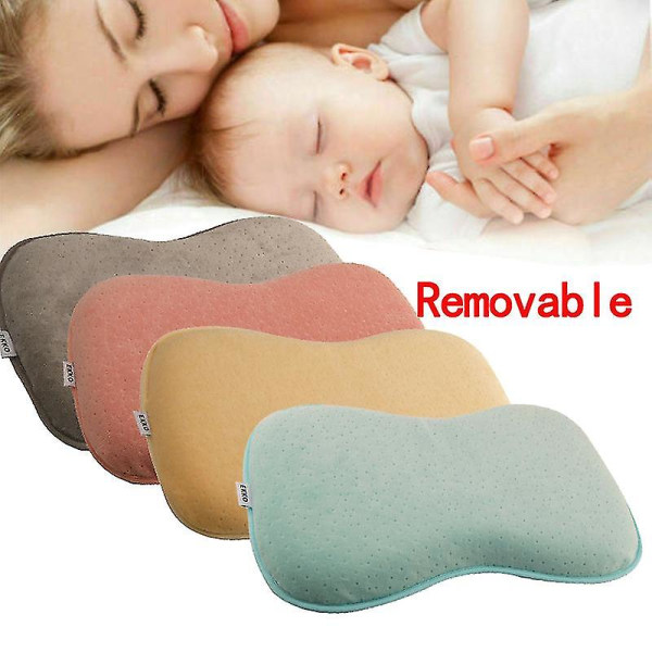 Blå baby Kudde Förhindra platt huvud Memory Foam Kudde Sovstöd