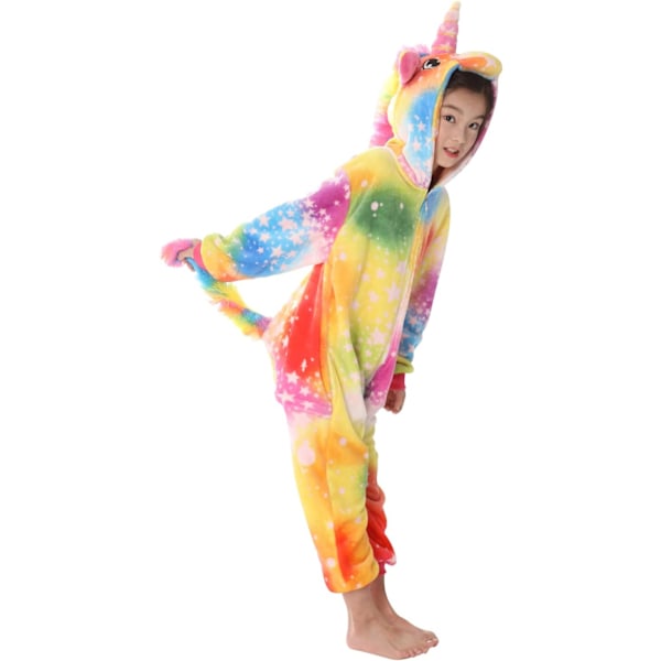 Barn/Unisex Fancy Dress Djurdräkt Onesie Pyjamas Jumpsuit Cosplay Kigurumi Jul Halloween Maskerad A-färgstarry 110