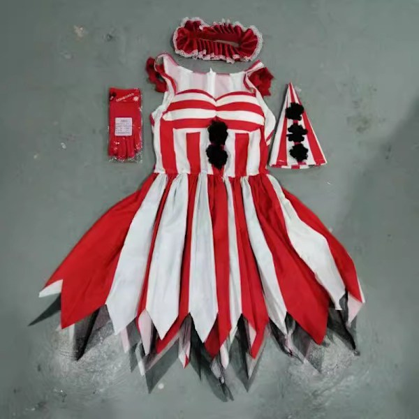 M-XL Halloween Vampyr COS Spøkelses Klovnekostyme Rollespill Sagtannet Sirkus Kvinnelig Klovnekostyme-FCL Color L
