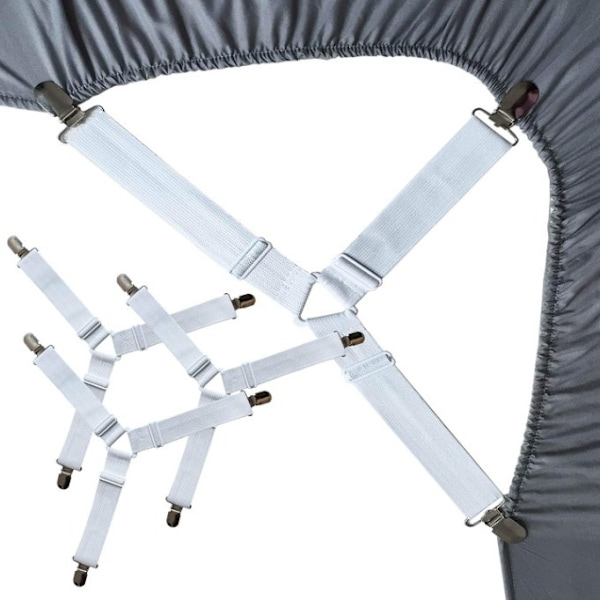 Lakenfeste anti-skli spenne trekant lakenfeste klips justerbar lakenklips lakenfesteanordning [Black 1 strip] Six-sided 12-clamp