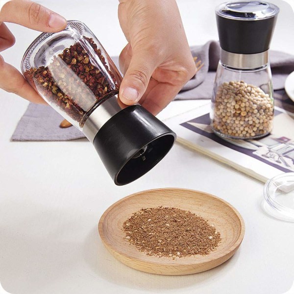 1st manuell salt- eller pepparkvarn, p?fyllningsbar saltkvarn/pepparkvarn/shaker/dispenser- flerfunktions pepparkvarn