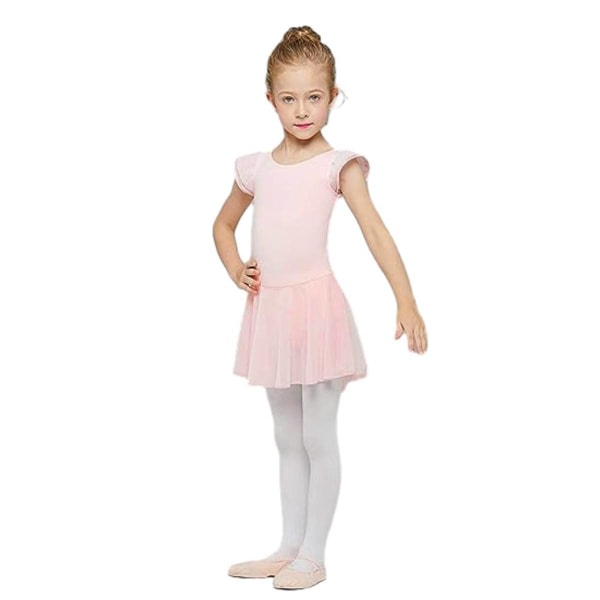 Toddler Flickor Balett Kl?nningar Leotards med kjol Danskl?nning Ballerina Tutu Outfit rosa 120cm Cherry