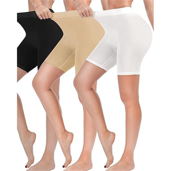 Anti Chafing Shorts Dam, 3 Pack Dam Slip Shorts för Underkl?nningar och Yoga M Cherry