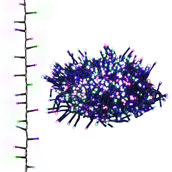 Kompakt ljusslinga med 400 LED-lampor i pastellfärger, 13 m PVC