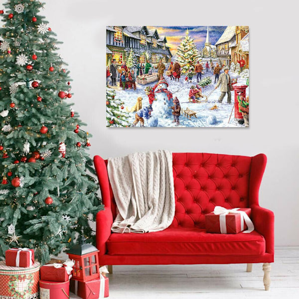 1000 palan joulupalapeli Xmas Cities Paper Jigsaw