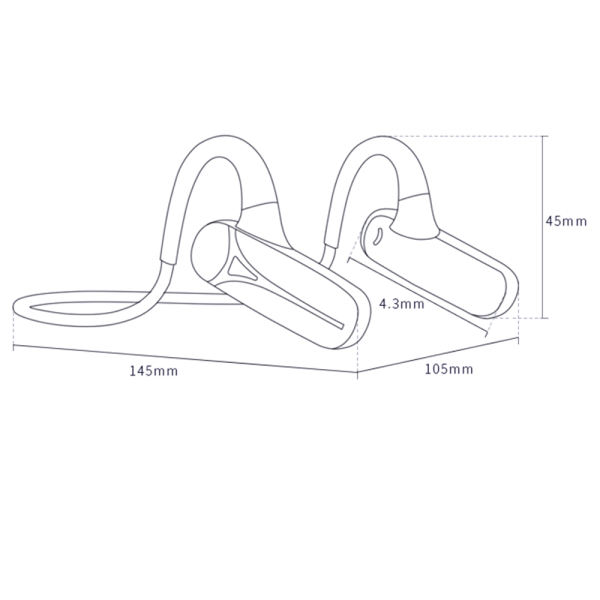 Tr?dl?sa h?rlurar med ?ppen ?ronbenledning med Mic Bluetooth Black