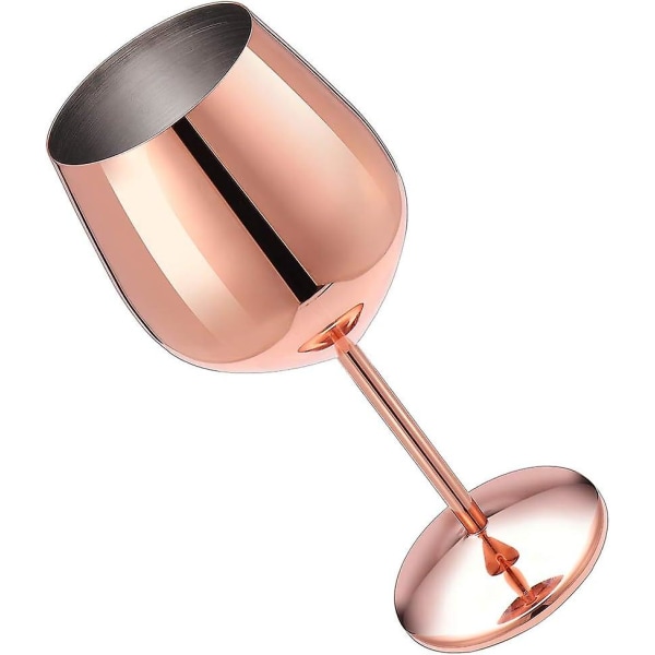 Rostfritt stål Rödvinsglas med metallstam Sprosssäker Vitvin Cocktail Okrossbar bägare E Drycker Champagne Festbar