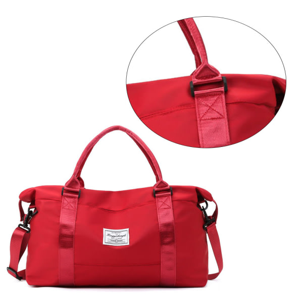 Travel Duffel Bag, Sports Tote Gym Bag, Shoulder Weekender röd