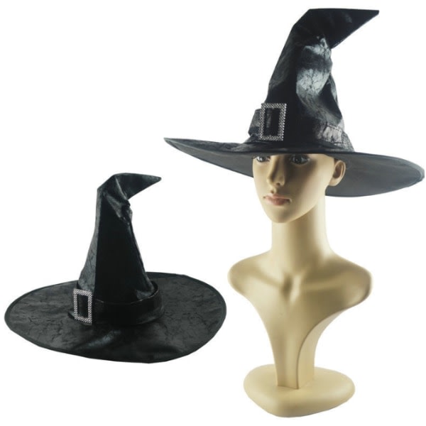 Halloween Wizard Witch Hat Maskerad Cap svart körsbär