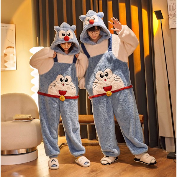 Onesies til kvinder, voksne, Kigurumi Onesies til mænd, pyjamas, fleece, dyr, jumpsuit, nattøj, Halloween kostume, jul, cosplay og fest Kvinnor-katt L