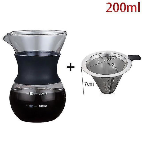 200ml/1 koppar Klassisk espressobryggare Kaffemaskin Filter Kaffekanna Barista|Kaffekannor