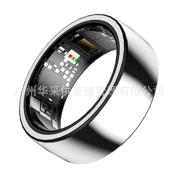 Ny LA380 smart ring hjertefrekvensovervåkingsring søvnovervåking dyp vanntett kamera skritteller trening Silver No. 11/23 inches
