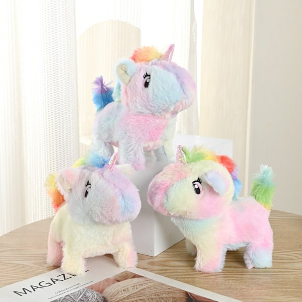 New unicorn electric plush children's toy simulation angel unicorn horse electronic pet doll toy