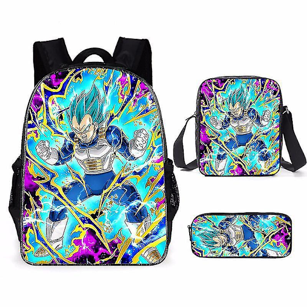 Dragon Ball Primary School Three Piece School Bag Wukong Shoulder Bag For Kids Case