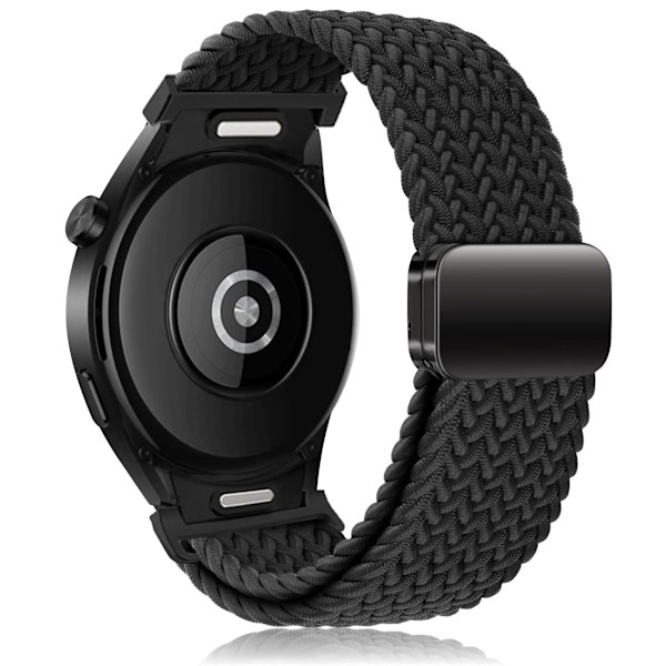 Flettet armbånd til Samsung Galaxy Watch 6 4 classic/5 Pro 45mm 47mm 43mm 44mm 40mm Ingen slots Magnetisk armbånd Galaxy watch 6 remme sort sort black watch 6 40mm 44mm