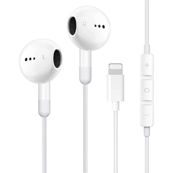 Hörlurar för iPhone 11, Hörlurar för iPhone 12, In-Ear-hörlurar, med mikrofon och volymkontroll Kompatibel med iPhone 11/12 Pro/13 Mini/SE 2022/X/XR.